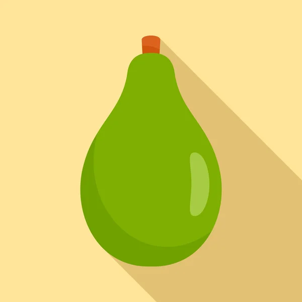Icono de papaya verde, estilo plano — Vector de stock