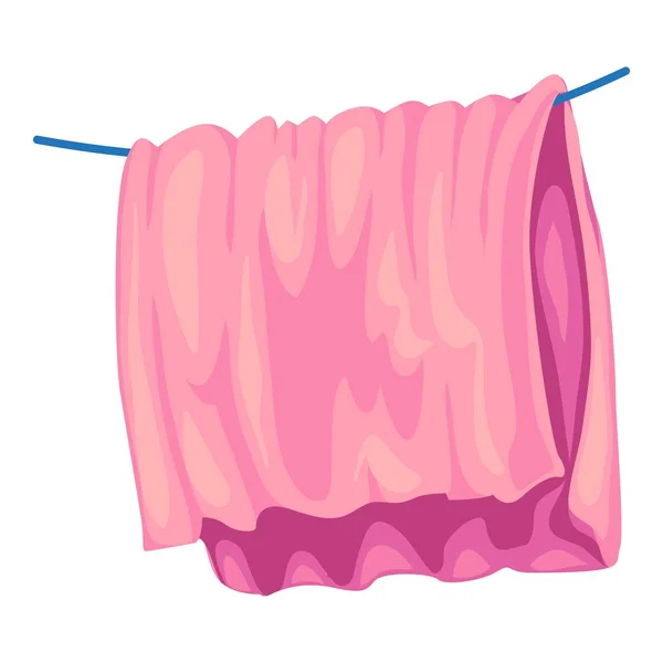 Różowy ręcznik ikona, stylu cartoon — Wektor stockowy