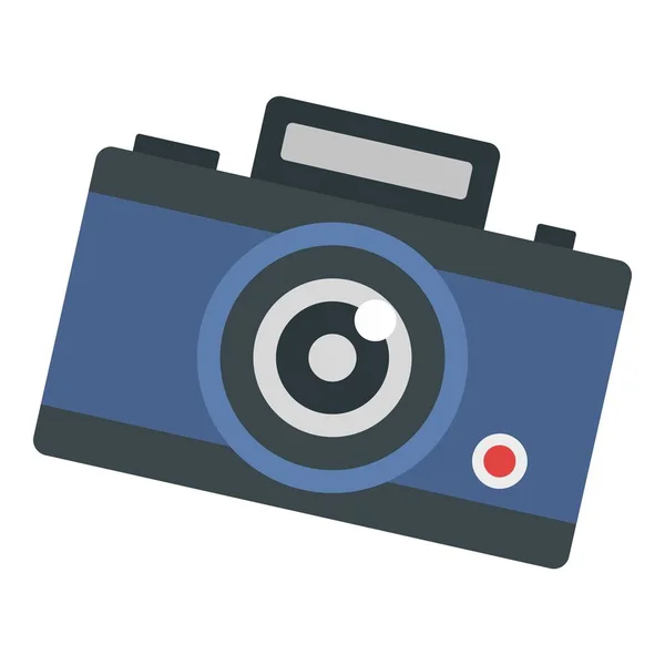 Foto camera-pictogram, vlakke stijl — Stockvector