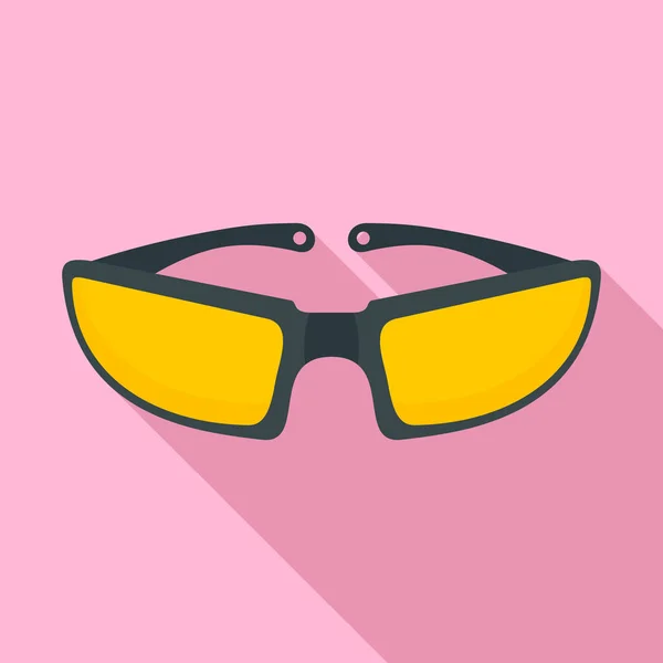 Cykel glasögon ikon, platt stil — Stock vektor