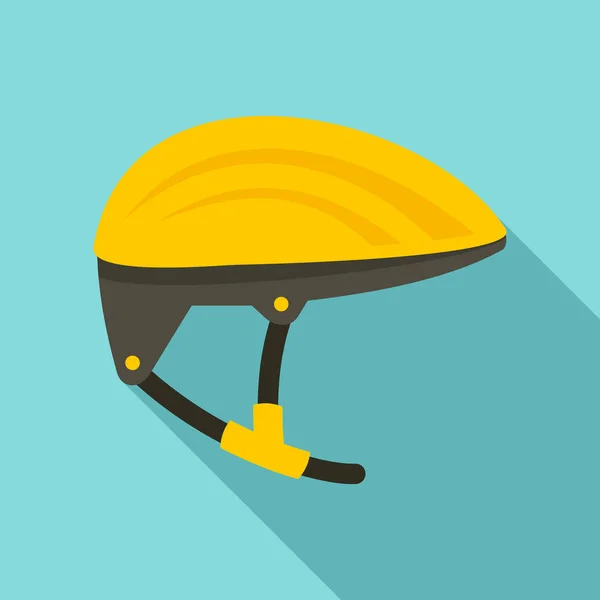 Icono casco de bicicleta, estilo plano — Vector de stock