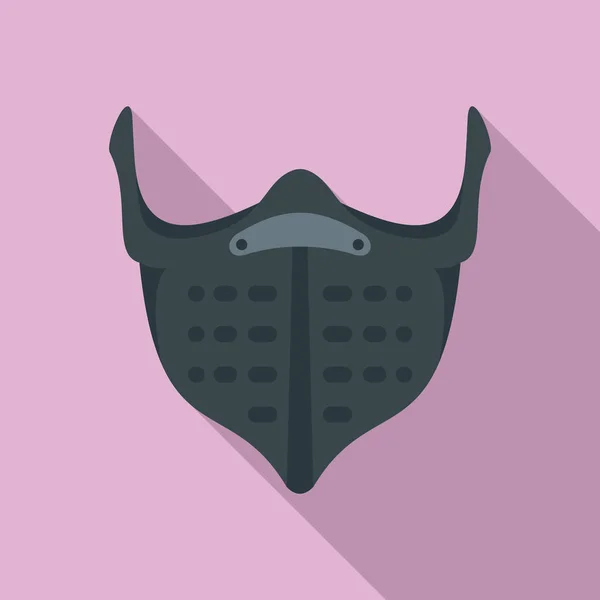 Икона защиты рта, плоский стиль — стоковый вектор