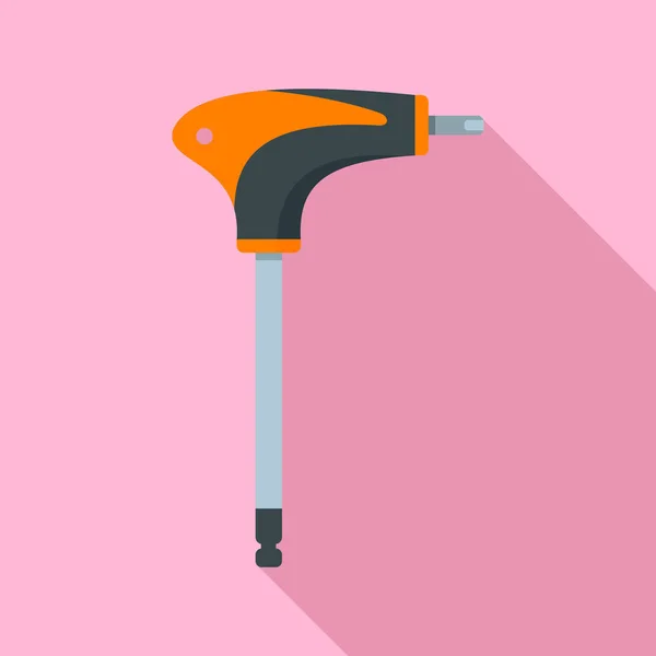 Bike repair tool icon, flat style