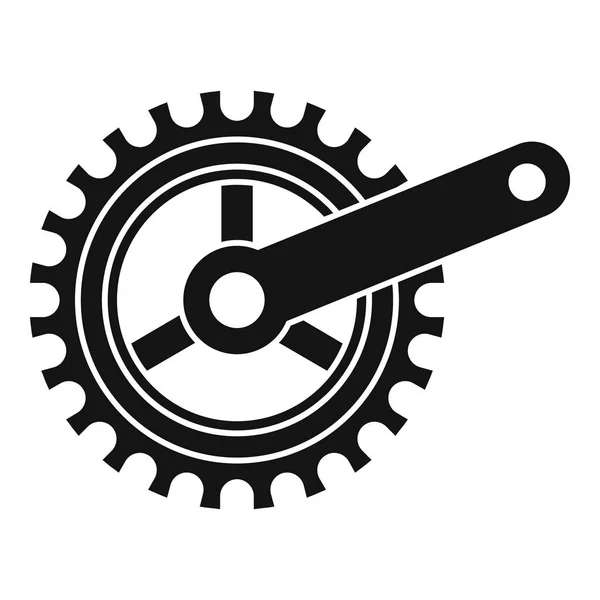 Kerékpár forgattyús ikon, egyszerű stílus — Stock Vector