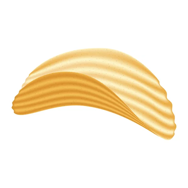 Icono de chips a rayas, estilo realista — Vector de stock
