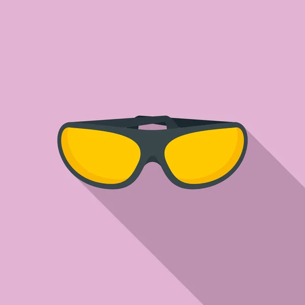 Proteger el icono de gafas, estilo plano — Vector de stock