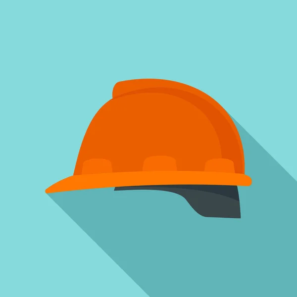 Architect helmet icon, flat style — Stock Vector