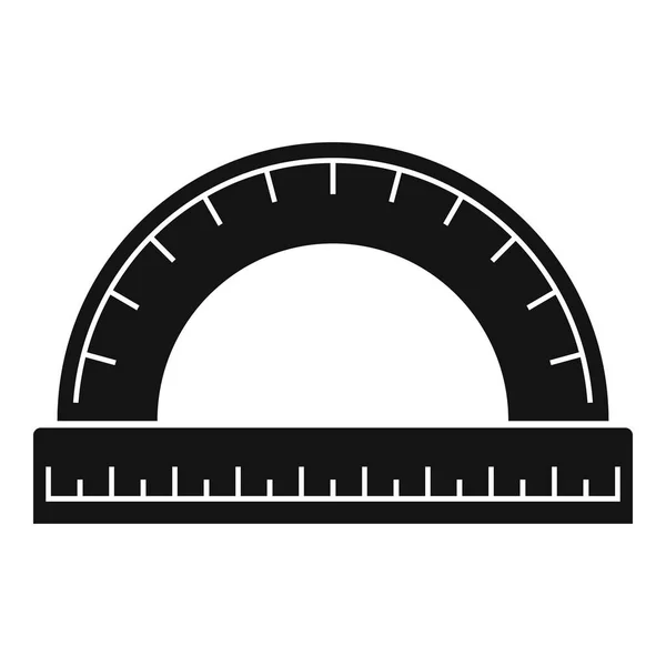 Wood protractor icon, simple style — Stock Vector
