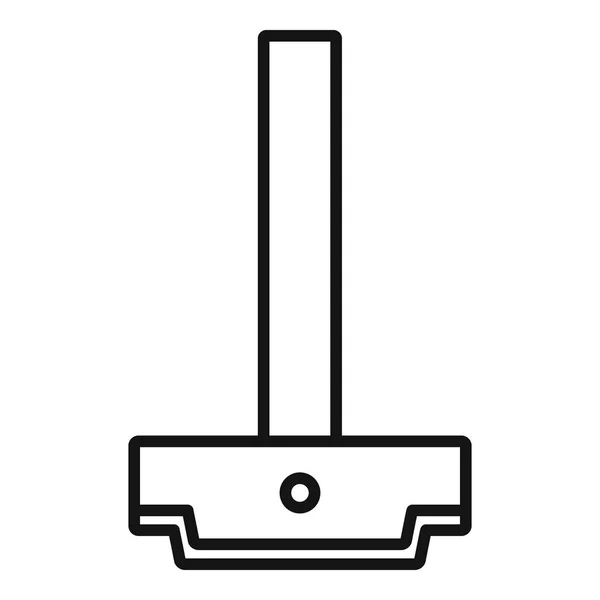 Arkitekten linjalsymbolen, dispositionsformat — Stock vektor