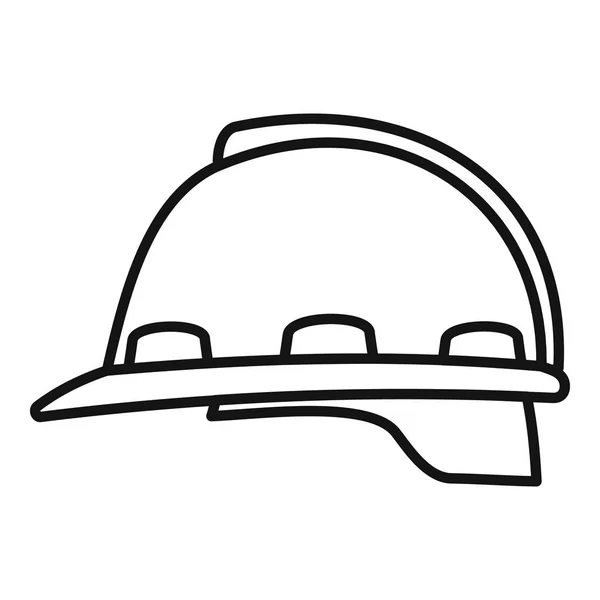 Architect helm pictogram, omtrek stijl — Stockvector