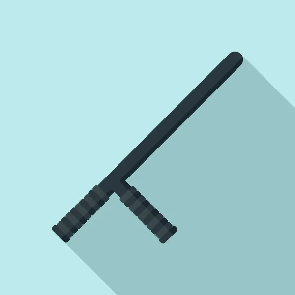 Піктограма поліцейської палички, плоский стиль — стоковий вектор