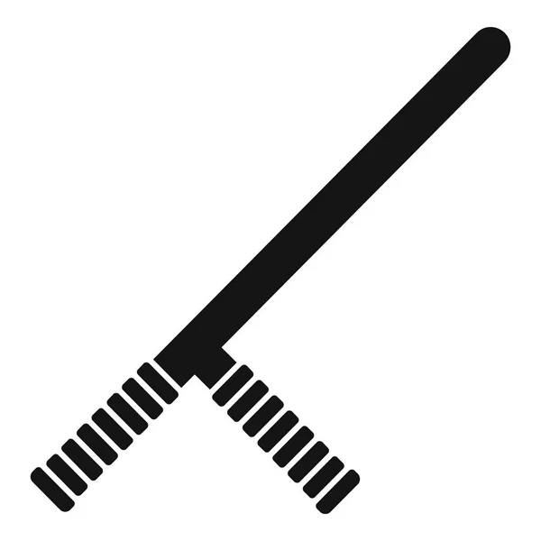 Police baton icon, simple style — Stock Vector