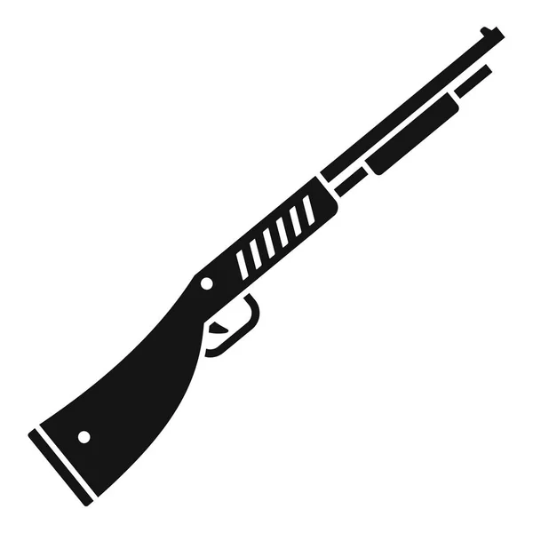 Icône de fusil de chasse de police, style simple — Image vectorielle