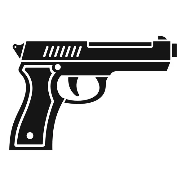 Pistola de policía icono, estilo simple — Vector de stock