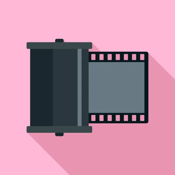 Εικονίδιο κάμερας ρετρό ταινία, επίπεδη στυλ — Διανυσματικό Αρχείο