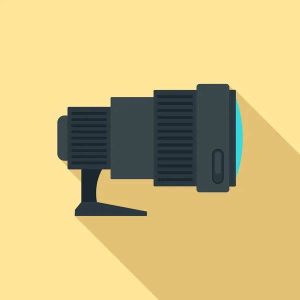Icône de caméra sport, style plat — Image vectorielle