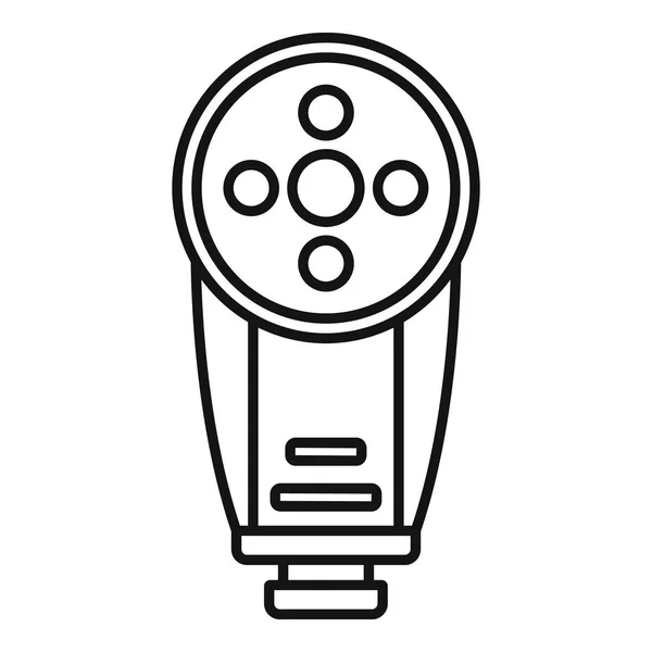 Icono de flash led de cámara, estilo de esquema — Archivo Imágenes Vectoriales