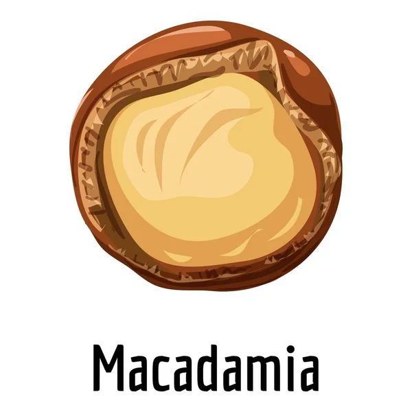 Macadamia图标，卡通风格 — 图库矢量图片