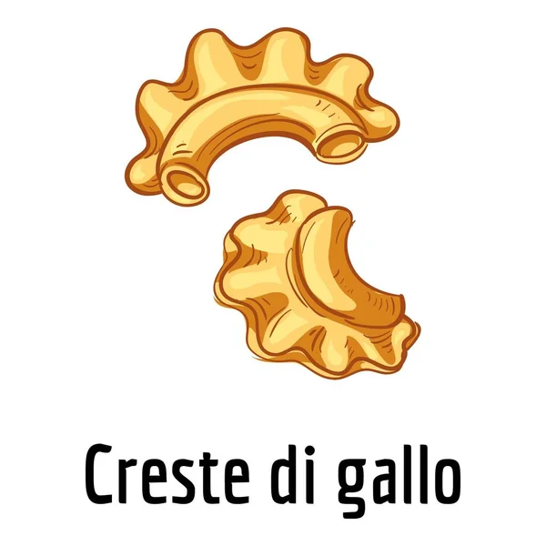Creste ди Галло икона, мультяшном стиле — стоковый вектор