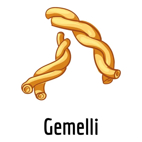Ícone de Gemelli, estilo dos desenhos animados — Vetor de Stock
