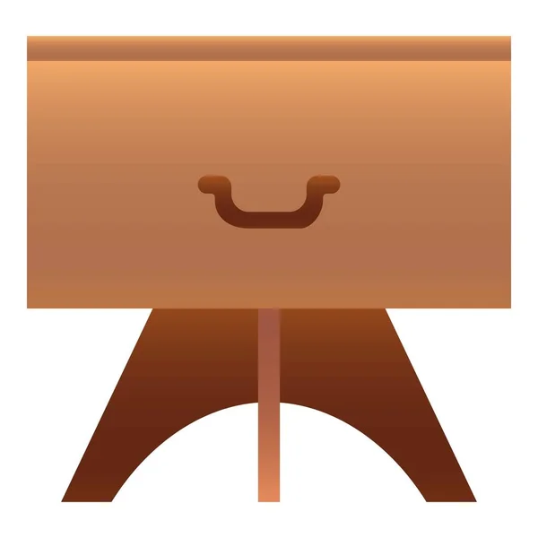 Un icono de mesa de noche cajón, estilo de dibujos animados — Vector de stock
