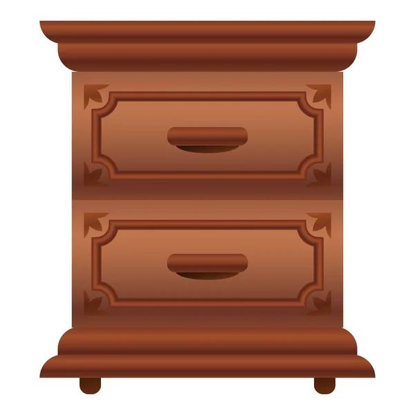 Luxury nightstand icon, cartoon style — Stock Vector