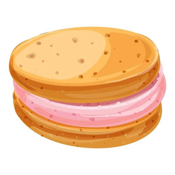 Ícone de biscoito de marshmallow, estilo cartoon — Vetor de Stock