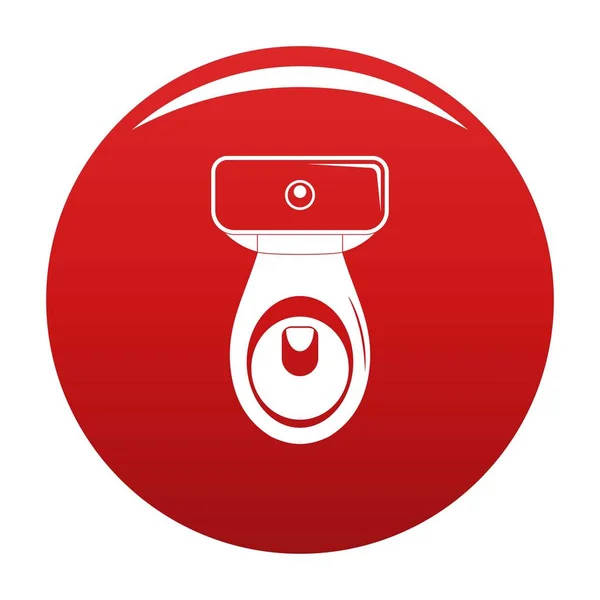 Icône de salle de bain vecteur rouge — Image vectorielle