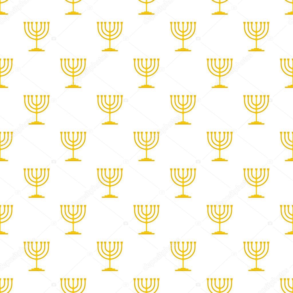 Gold stand for candle pattern seamless vector