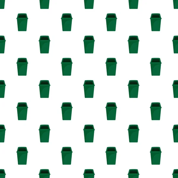Zelený park popelnici vzor bezešvé vektor — Stockový vektor