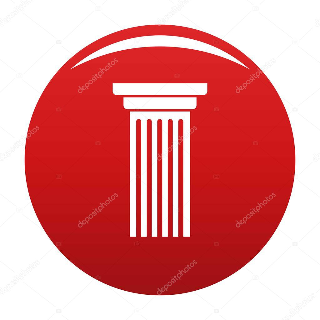 Italian column icon vector red