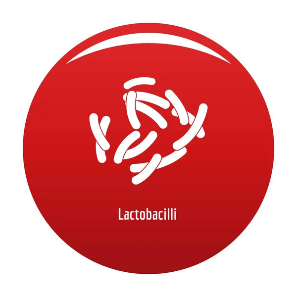 Lactobacilli pictogram vector rood — Stockvector