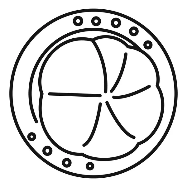 Ovanifrån Mangostan ikon, dispositionsformat — Stock vektor