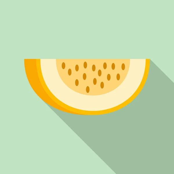 Pièce d'icône de melon, style plat — Image vectorielle