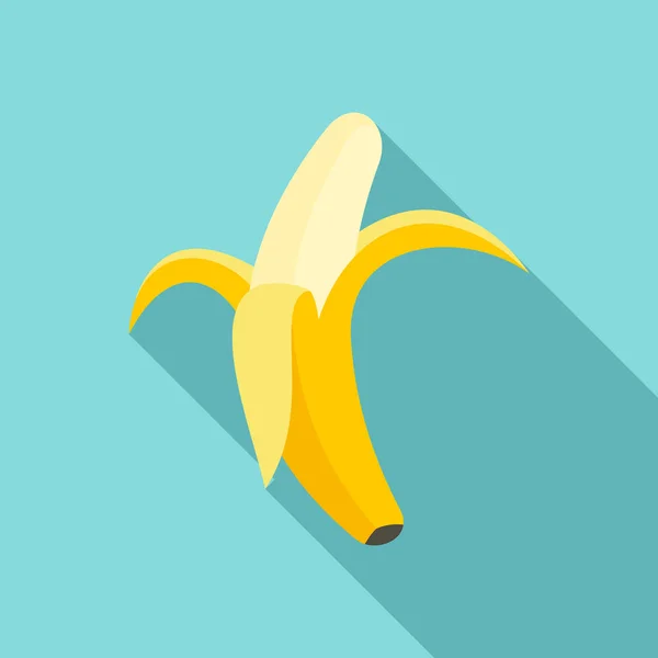 Sabroso icono de plátano, estilo plano — Vector de stock