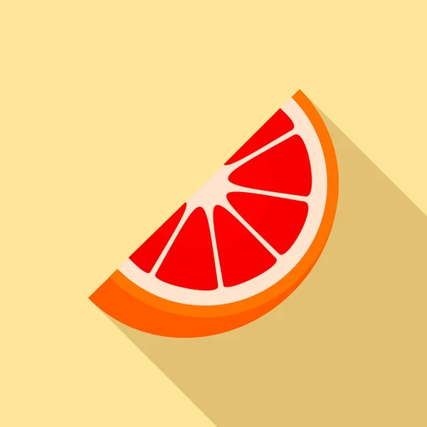 Slice of grapefruit icon, flat style — Stock Vector