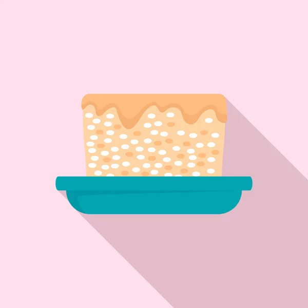 Icono de pastel de arroz, estilo plano — Archivo Imágenes Vectoriales