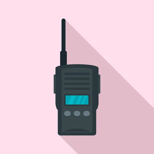 Walkie talkie icono, estilo plano — Archivo Imágenes Vectoriales