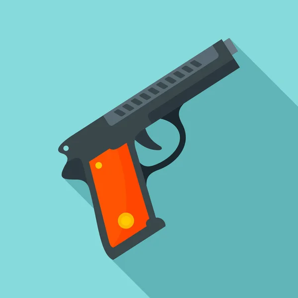 Pistol icon, flat style — Stock Vector