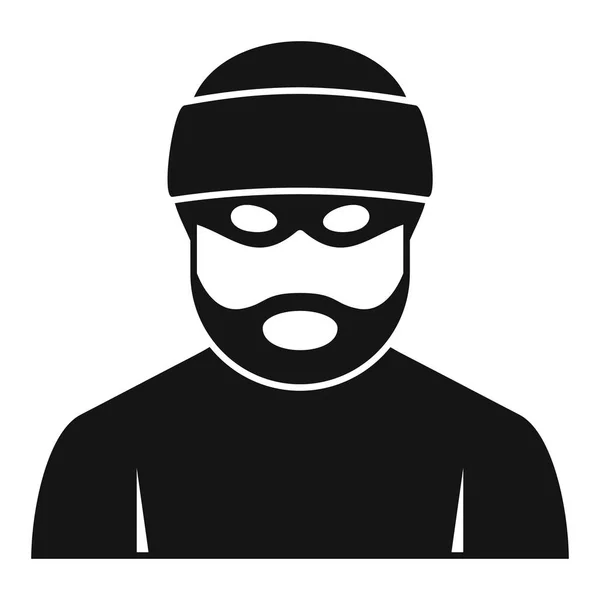 Criminal man icon, simple style — Stock Vector