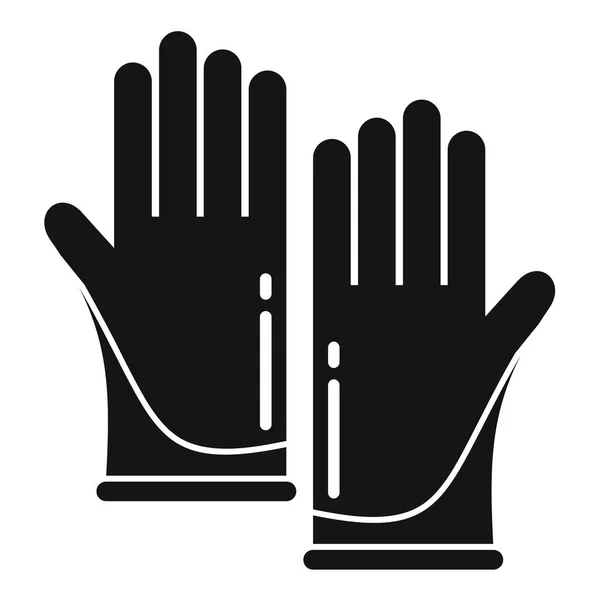 Kriminaltekniska laboratoriet handskar ikon, enkel stil — Stock vektor