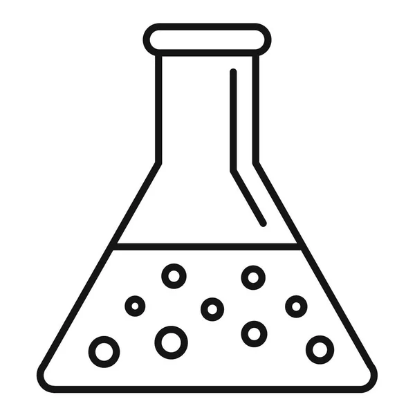 Icono del frasco de análisis de sangre, estilo de esquema — Archivo Imágenes Vectoriales