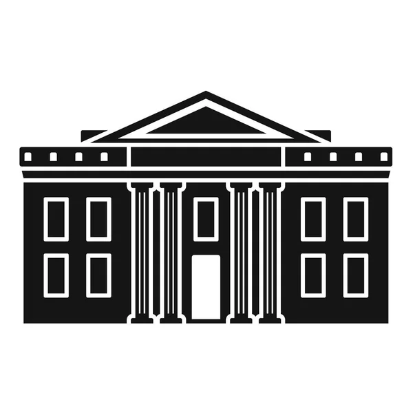 Múzeum courthouse ikon, egyszerű stílus — Stock Vector