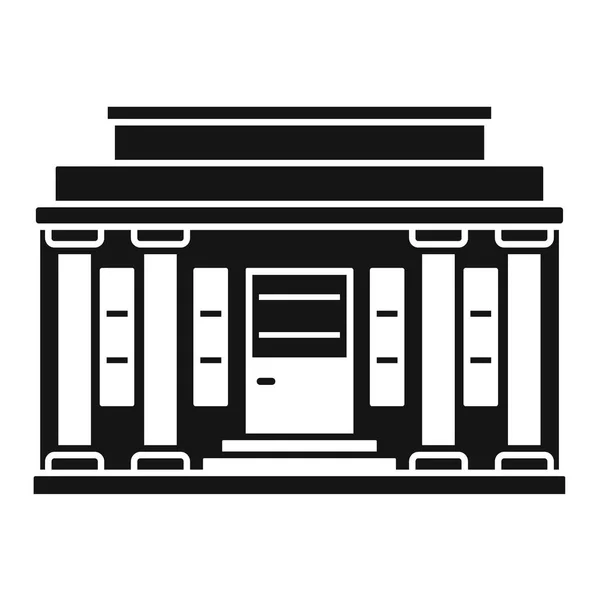Kormányzati courthouse ikon, egyszerű stílus — Stock Vector