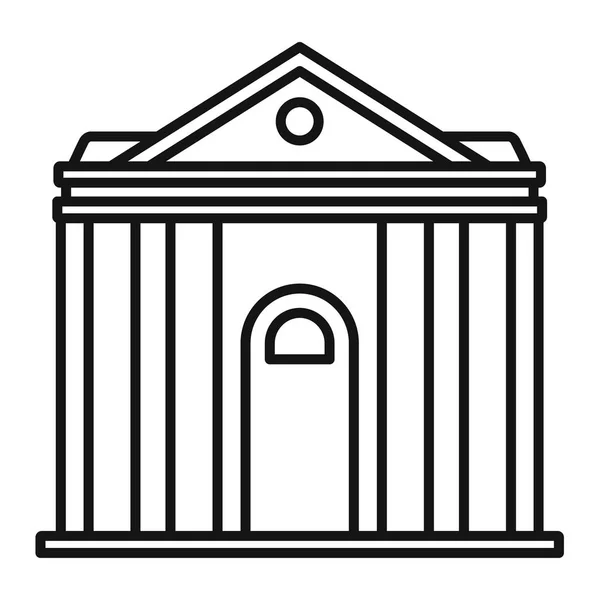 Икона судебного учреждения, стиль очертаний — стоковый вектор