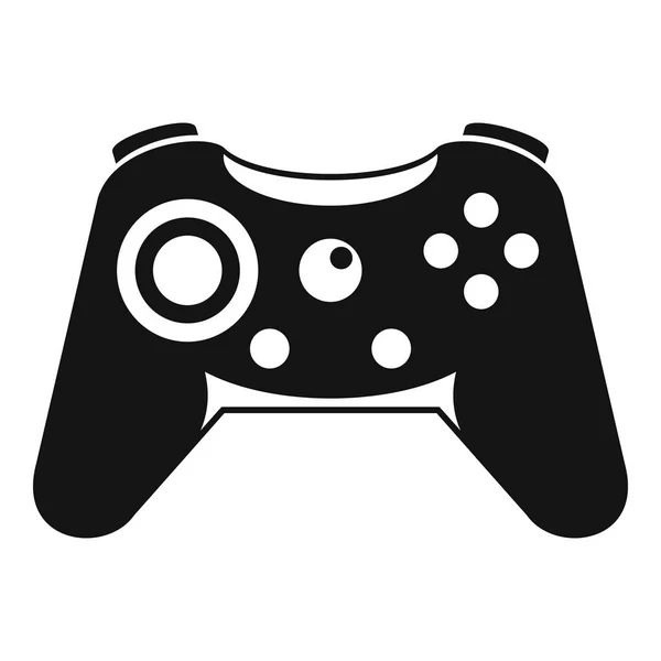 Icône de la manette de jeu bouton, style simple — Image vectorielle