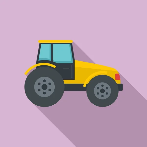 Icône tracteur moderne, style plat — Image vectorielle