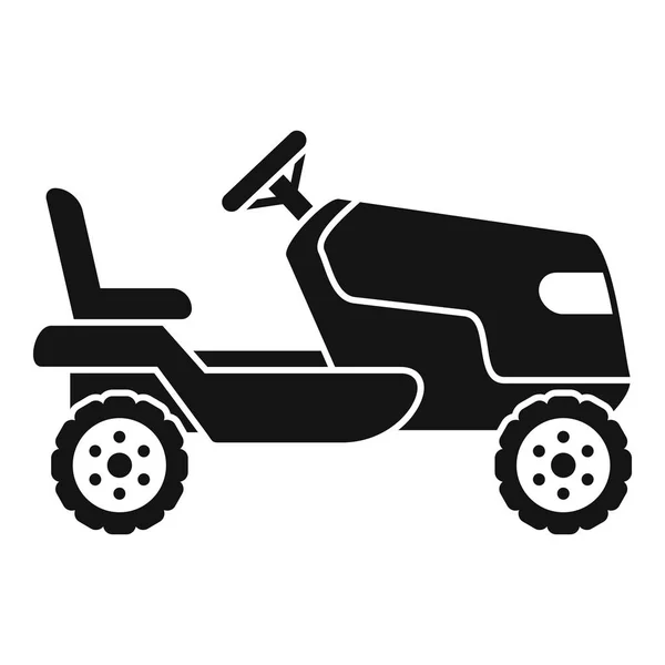 Tractor grass cutter icon, simple style — Stock Vector