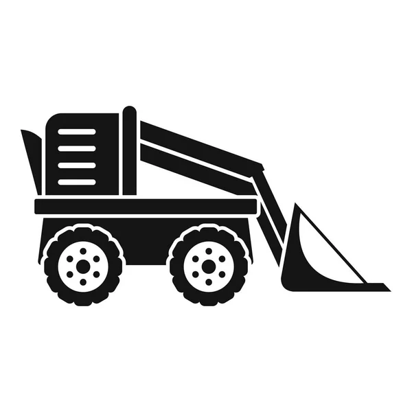 Granja excavadora icono, estilo simple — Vector de stock