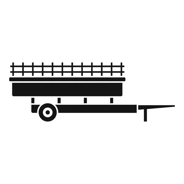 Farm Harvester trailer icoon, eenvoudige stijl — Stockvector